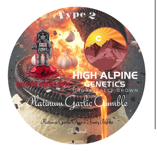 Platinum Garlic Crumble 10 Seeds (Fruity Pebbles Line Type 2)