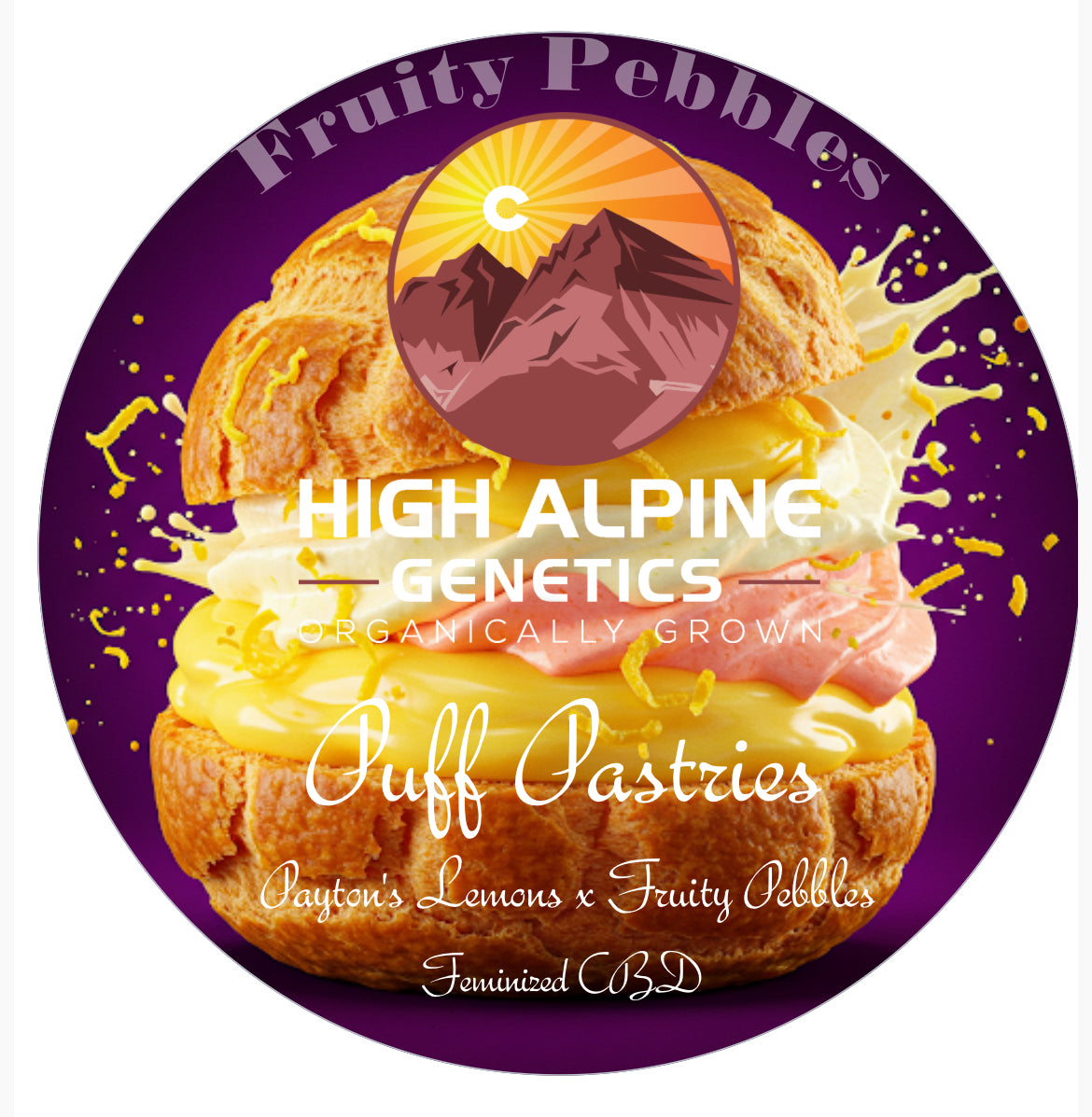 Puff Pastries    Feminized Type 3 CBD Seeds (Fruity Pebbles Line)