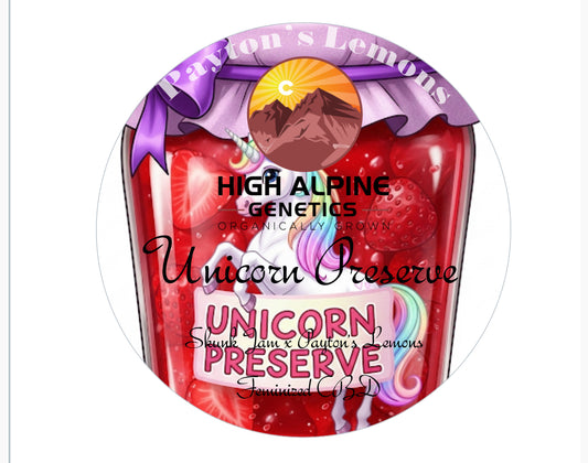 Unicorn Preserve Feminized Type 3 CBD Seeds (Payton's Lemons Line), LIMITED NOT Eligible for Monster Mash